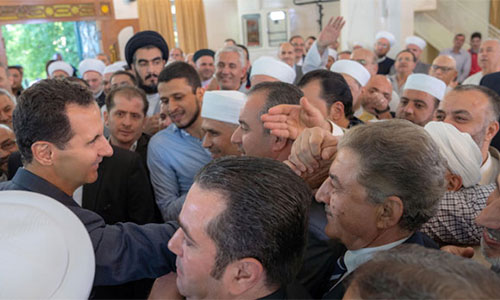 Presidente sirio participa en rezo por inicio de “Eid al Adha”, en Damasco